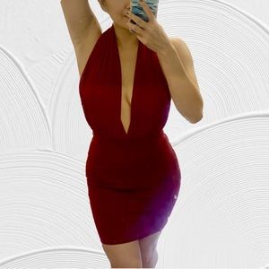 LF plunge mini dress